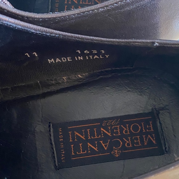 Mercanti Fiorentini Dark Brown Leather Oxfords (Made in Italy) - Picture 3 of 9